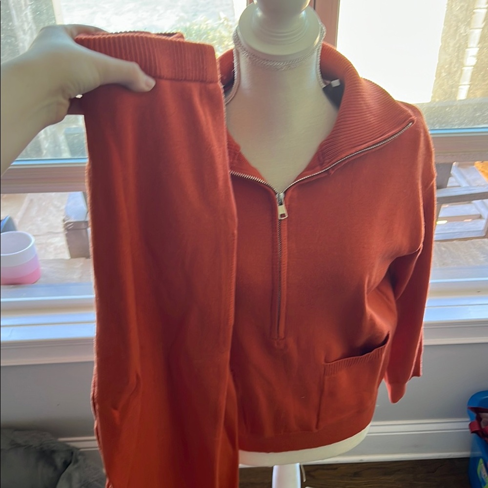 Orange Sweater Set